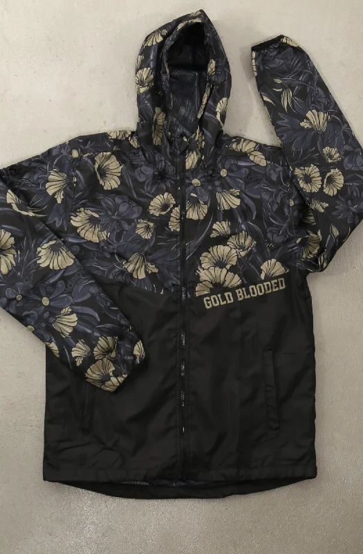 SAVS X Adapt :: Gold Blooded Floral (Men's Black/Gold Full-Zip Jacket)